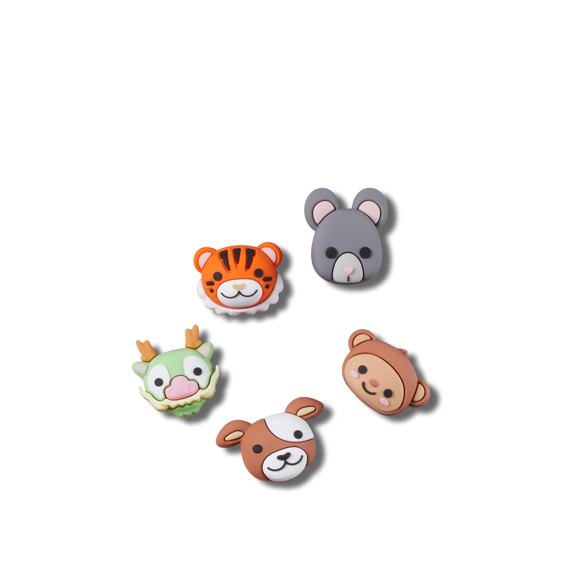 ตัวติดรองเท้า JIBBITZ™ 3D ANIMAL MIX FACE 5 PACK