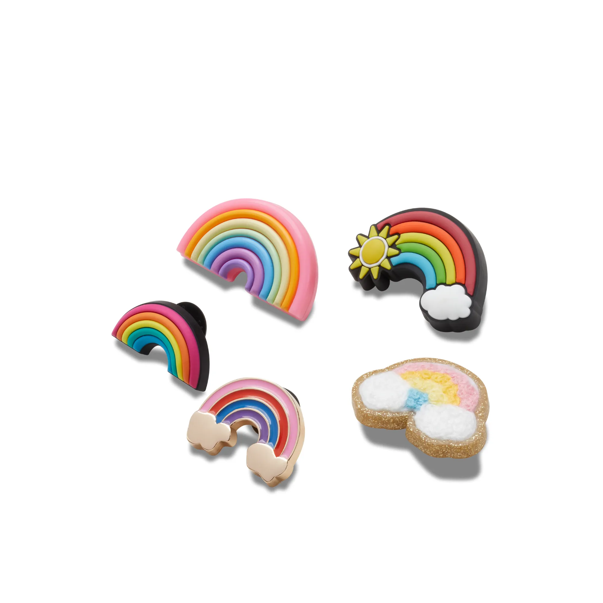 ตัวติดรองเท้า JIBBITZ™ LOTTA RAINBOWS 5 PACK