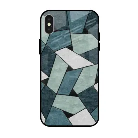 Abstact Tiles Glass Case for iPhone X