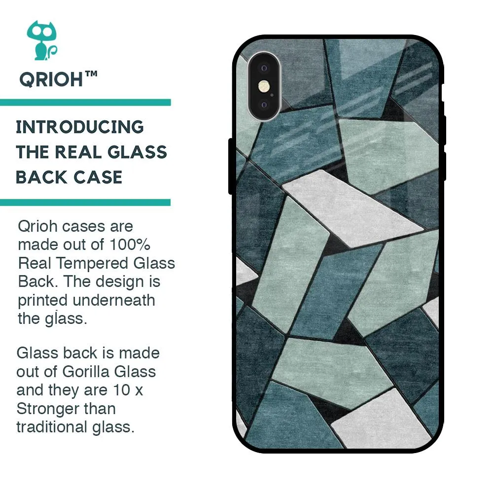 Abstact Tiles Glass Case for iPhone X