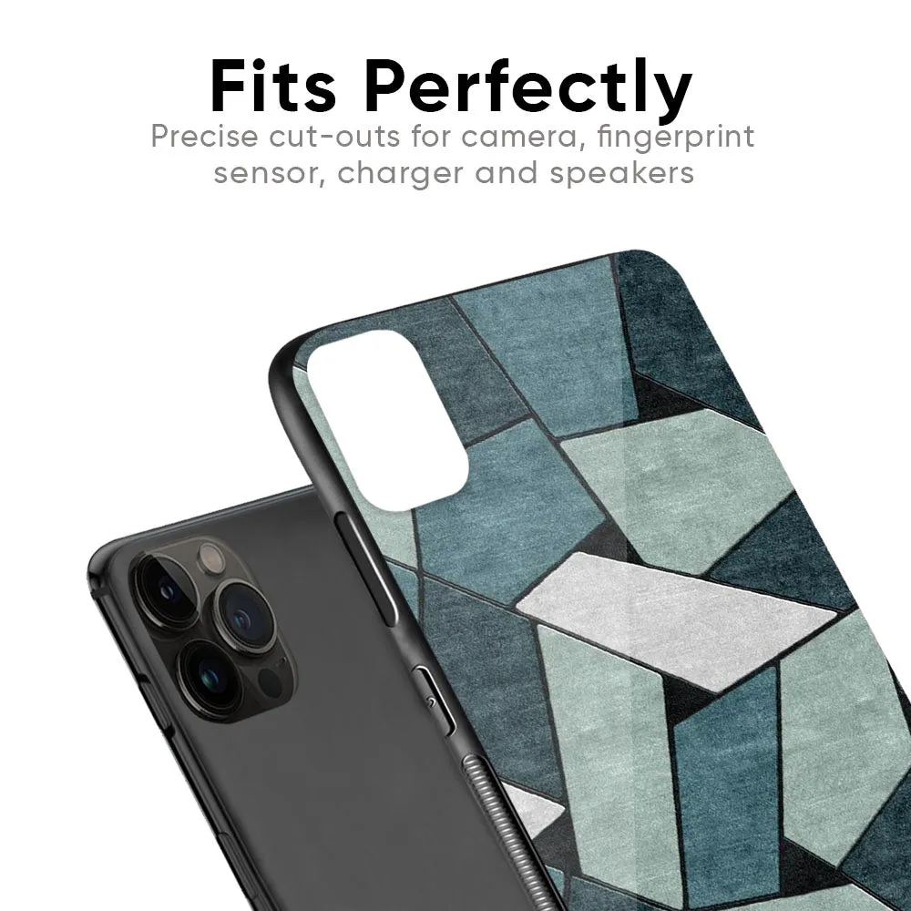 Abstact Tiles Glass Case for iPhone X