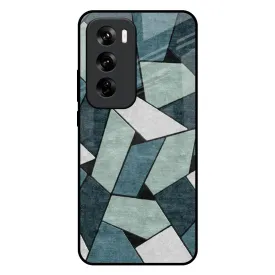 Abstact Tiles Glass Case for Oppo Reno 12 Pro 5G