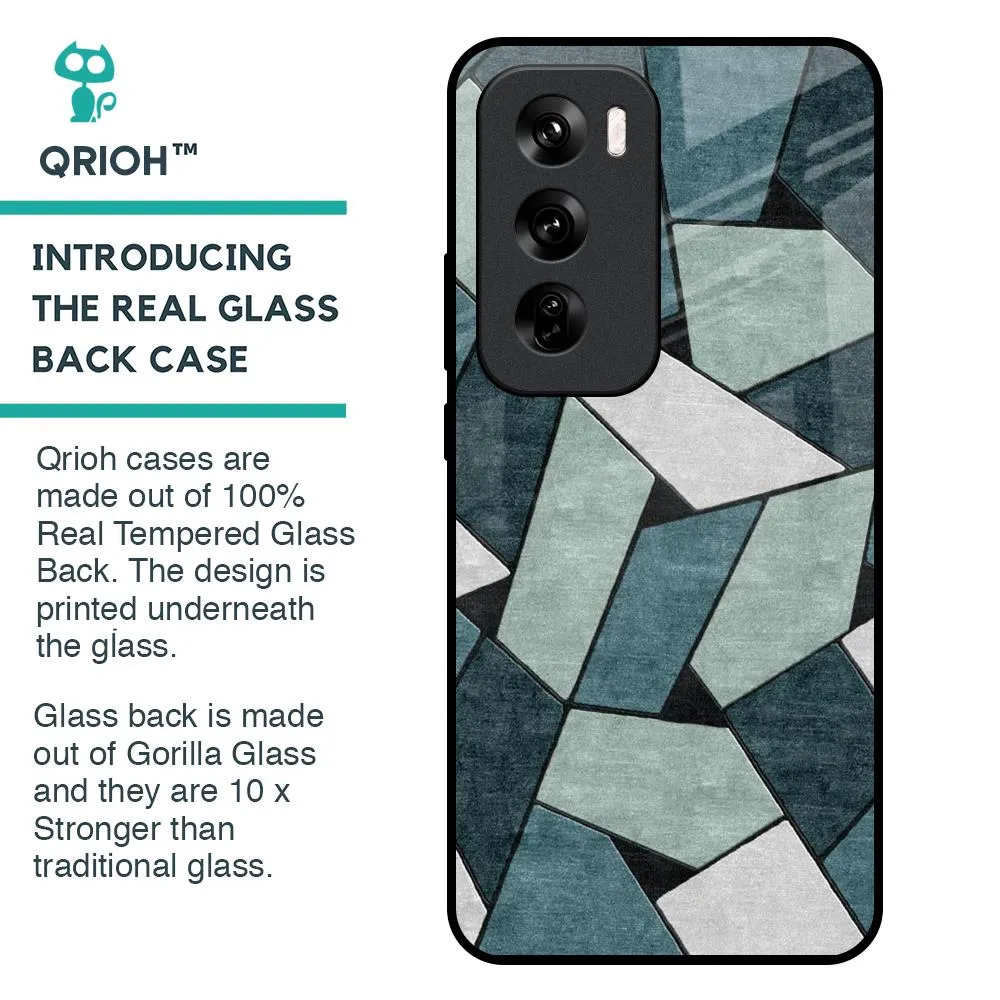 Abstact Tiles Glass Case for Oppo Reno 12 Pro 5G