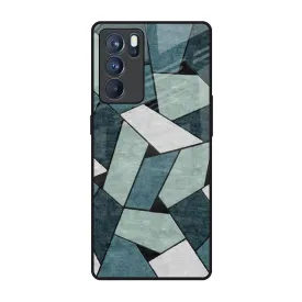 Abstact Tiles Glass Case for Oppo Reno6 Pro