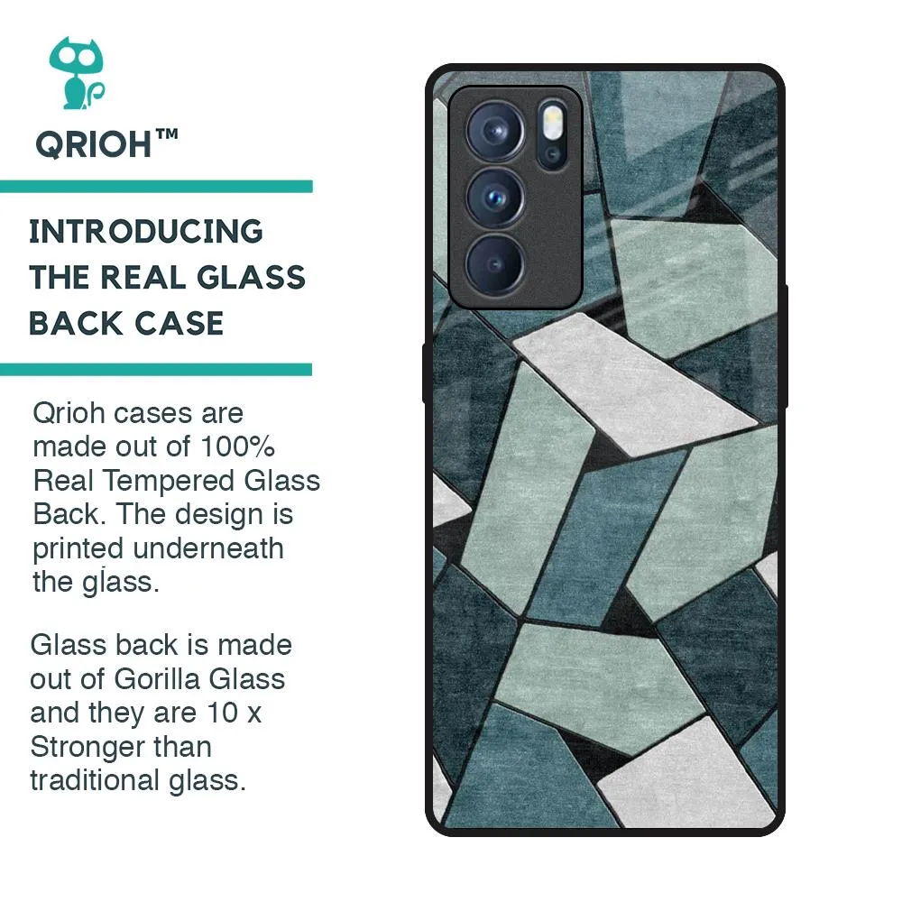 Abstact Tiles Glass Case for Oppo Reno6 Pro