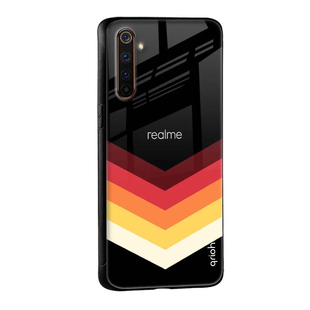 Abstract Arrow Pattern Glass Case For Realme 8