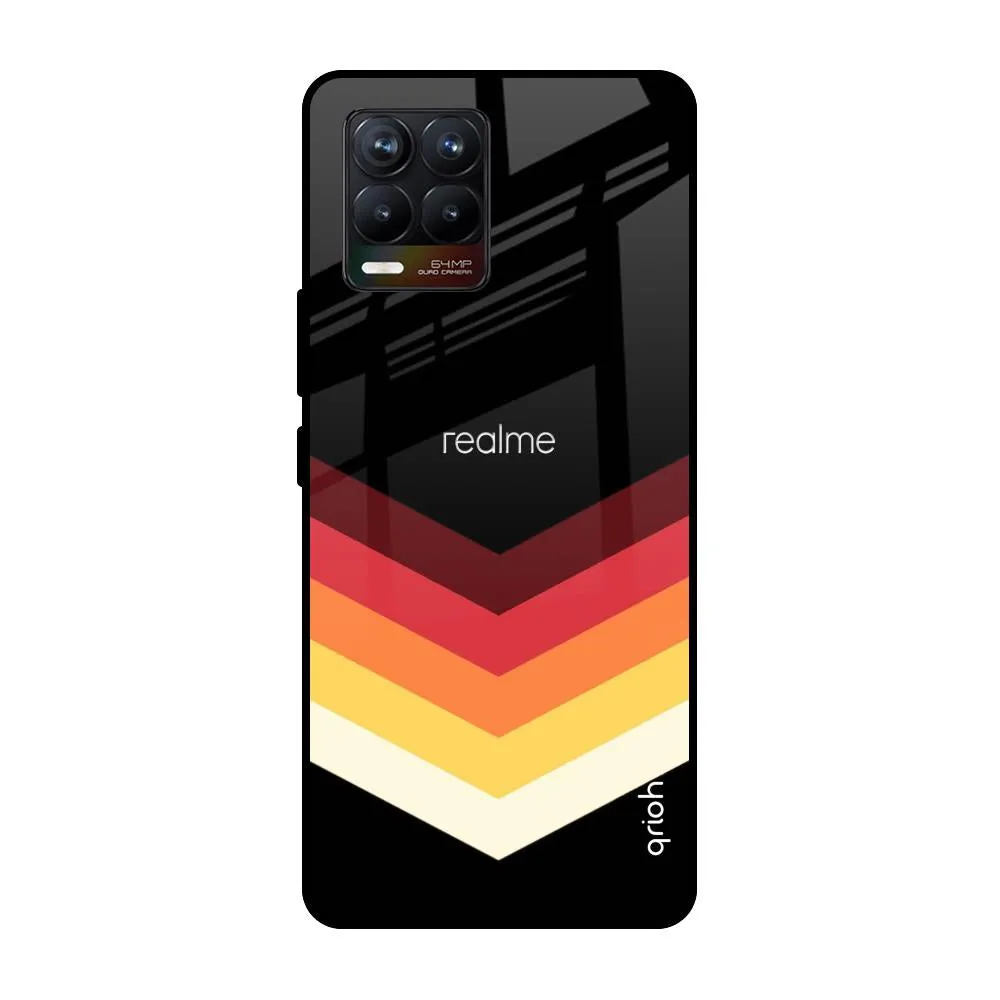 Abstract Arrow Pattern Glass Case For Realme 8