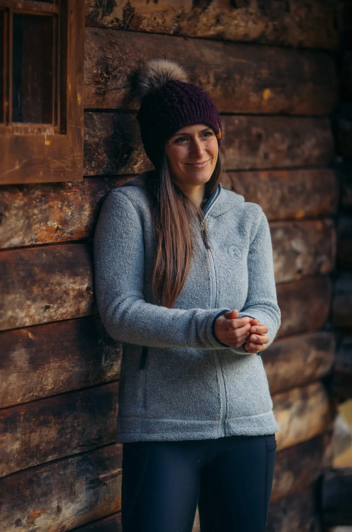 Alpine Wool Hoody Stone Grey