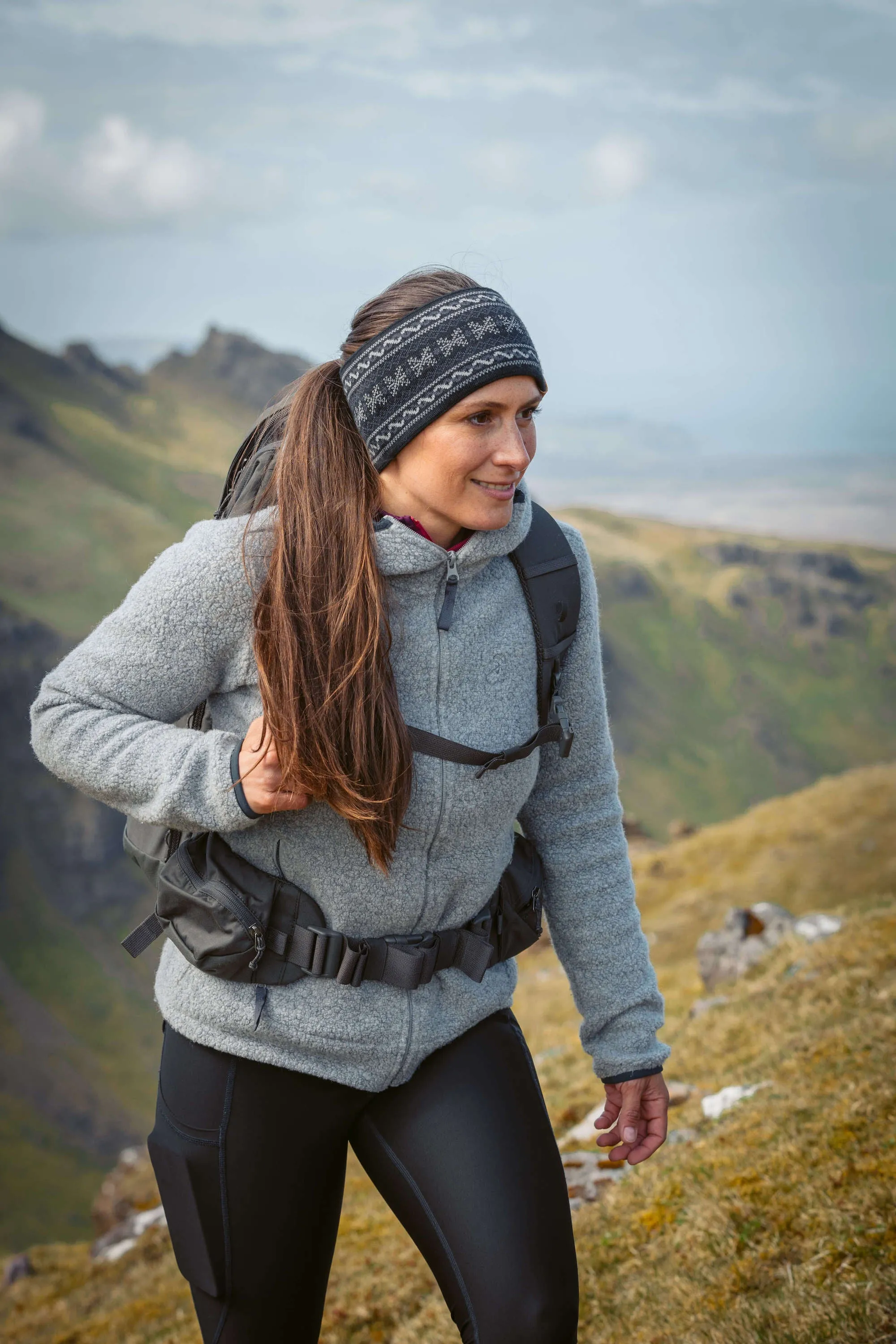 Alpine Wool Hoody Stone Grey