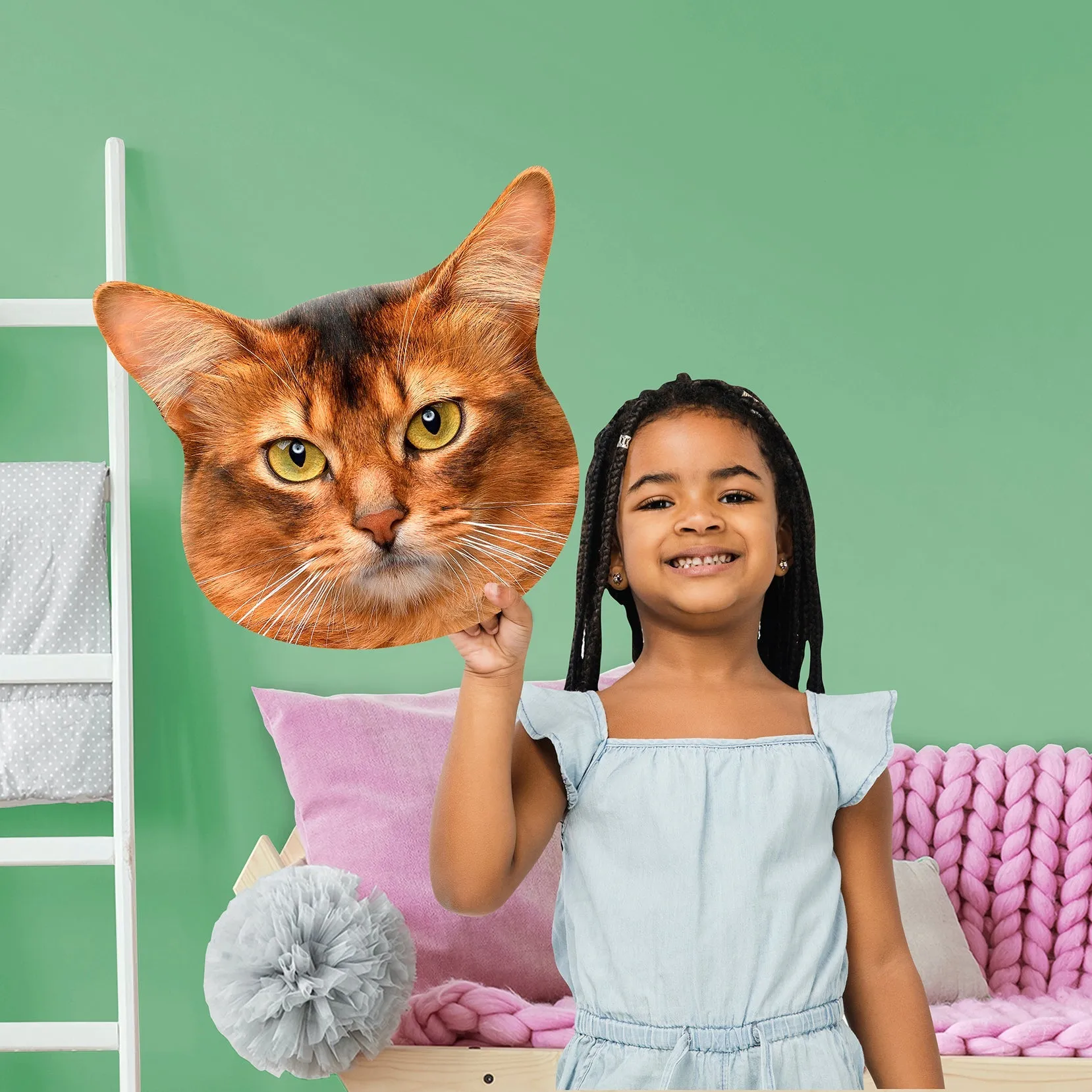 Animals: Somali Cat Foam Core Cutout - Big Head