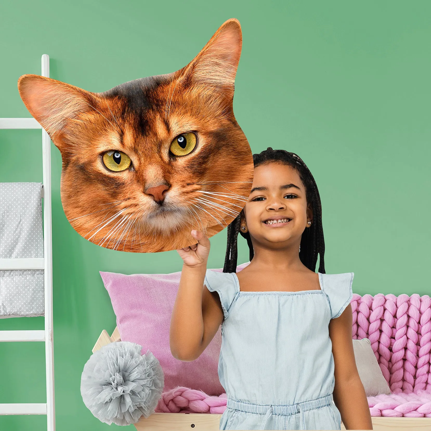 Animals: Somali Cat Foam Core Cutout - Big Head