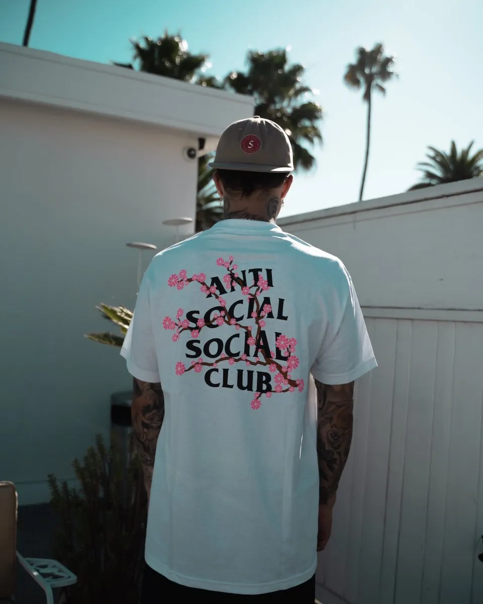 Anti Social Social Club White Cotton Cherry Blossom ASSC T- Shirt