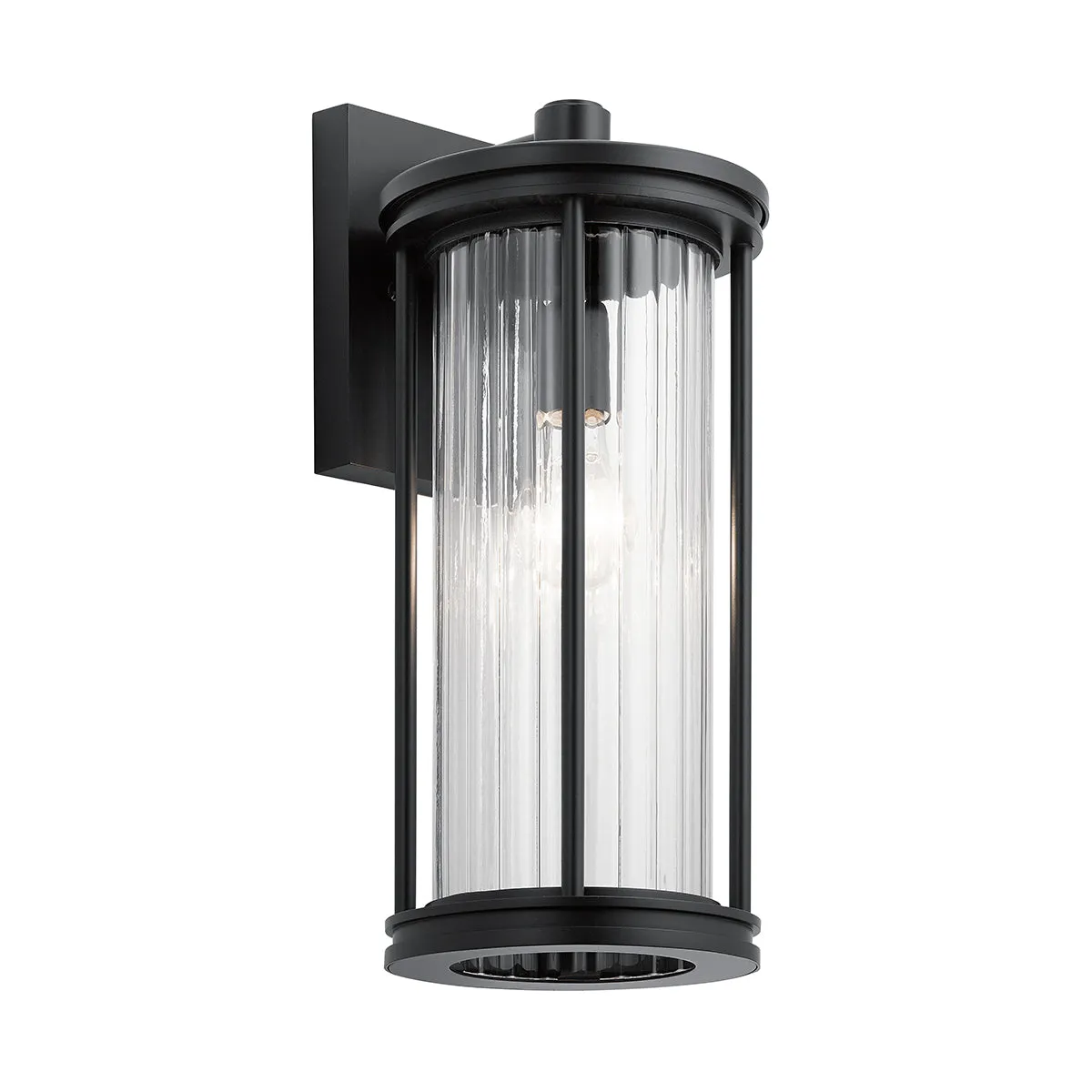 Barras Small/Medium Wall Lantern - Black Finish