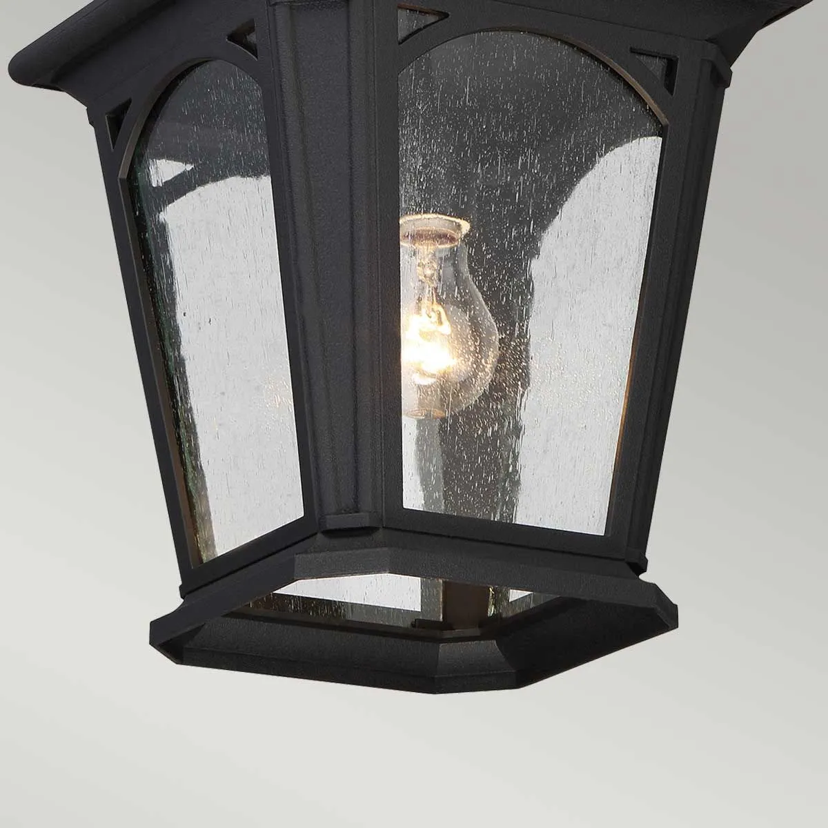 Bedford 1 Light Small Chain Lantern - Mystic Black IP44 E27