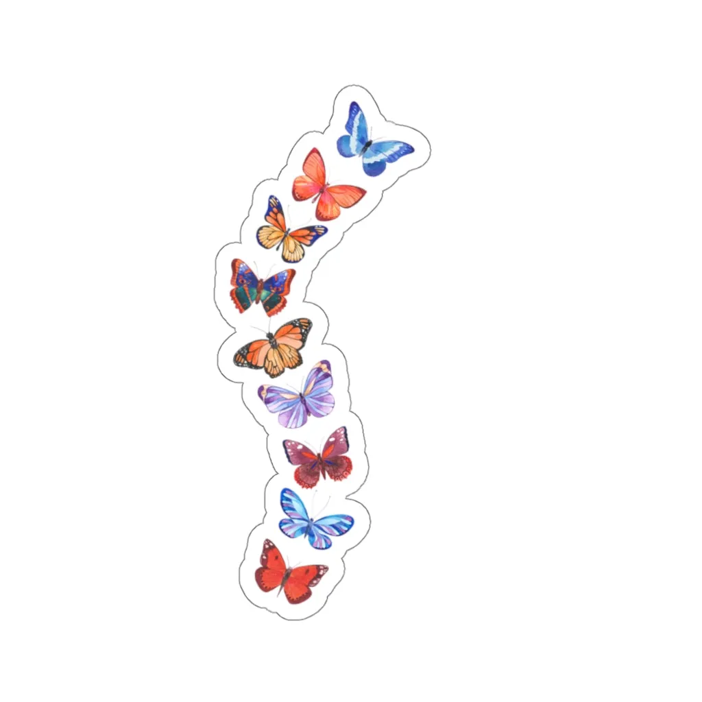 Butterflies in Flight Sticker (3X3)