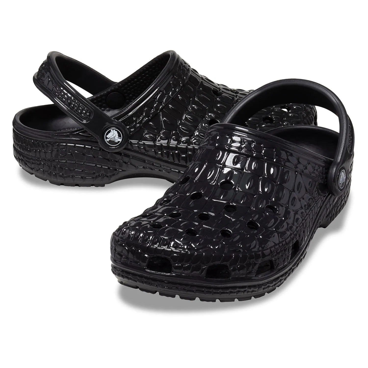 Classic Metallic Crocskin Clog