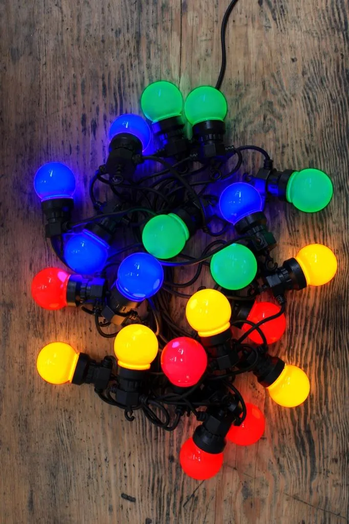 Coloured Festoon Lights - Outdoor Party String Lights