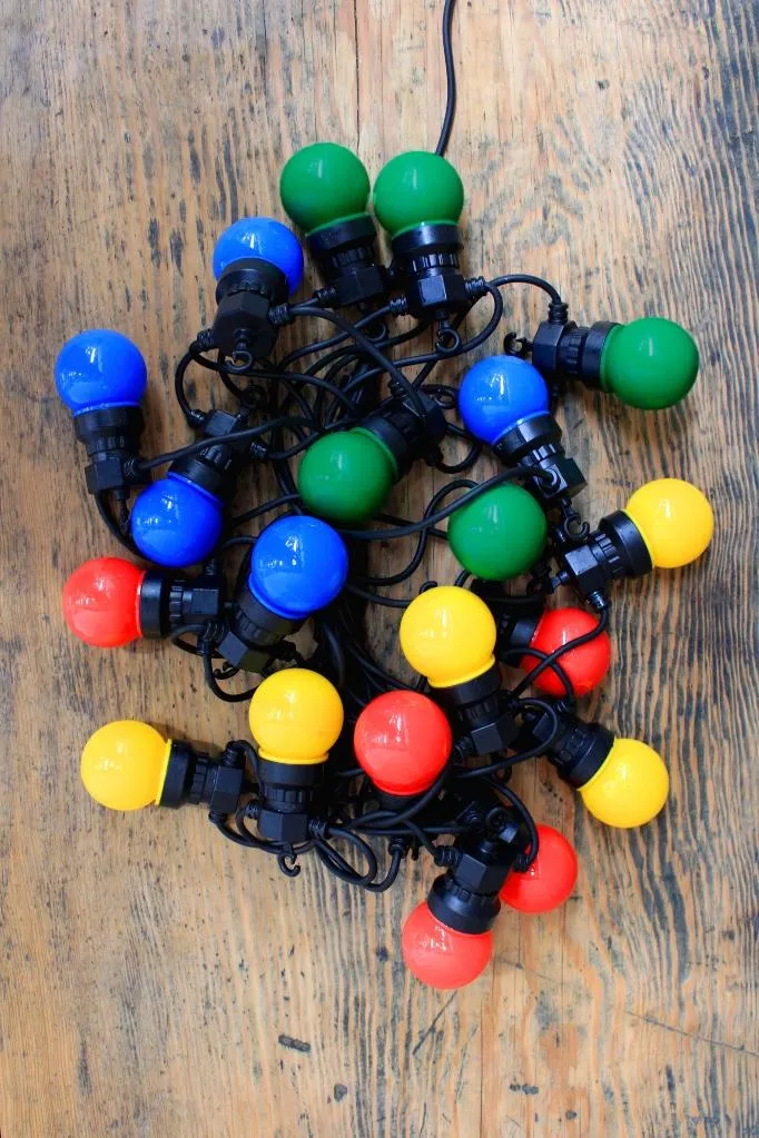 Coloured Festoon Lights - Outdoor Party String Lights