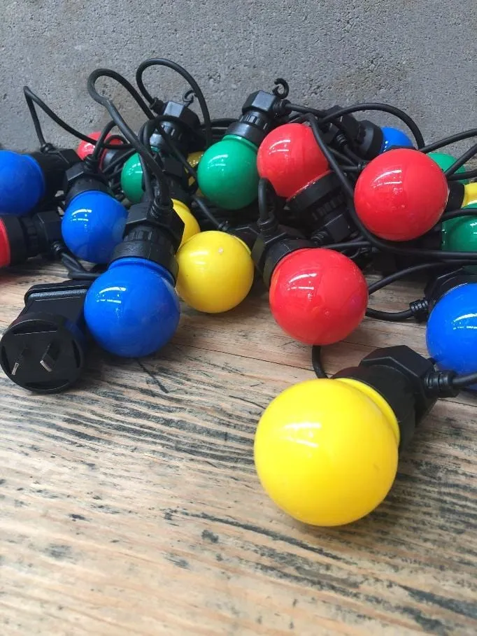 Coloured Festoon Lights - Outdoor Party String Lights