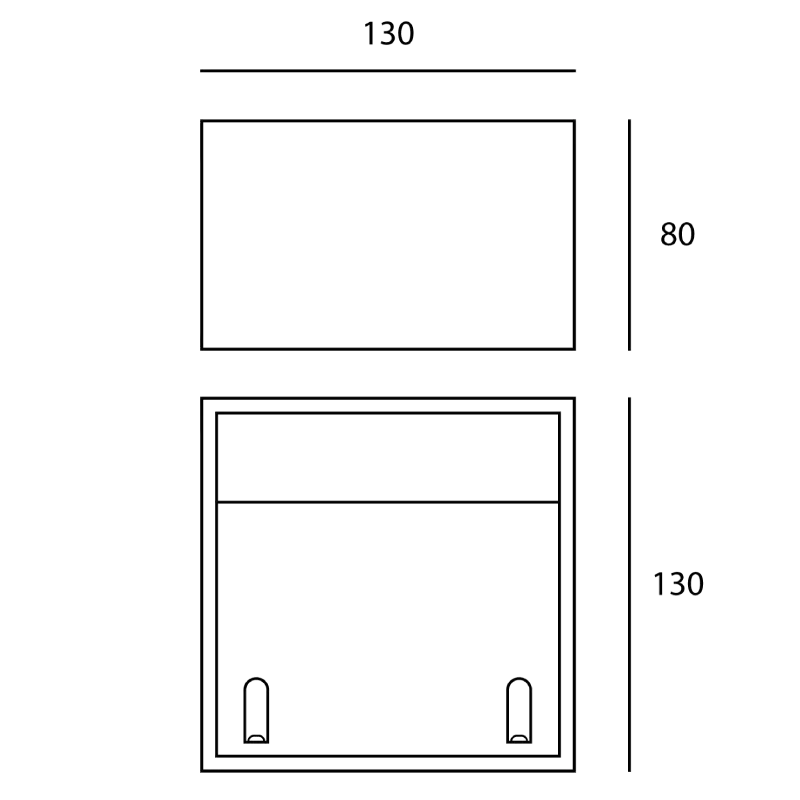 Contemporary Squared Outdoor Wall Light