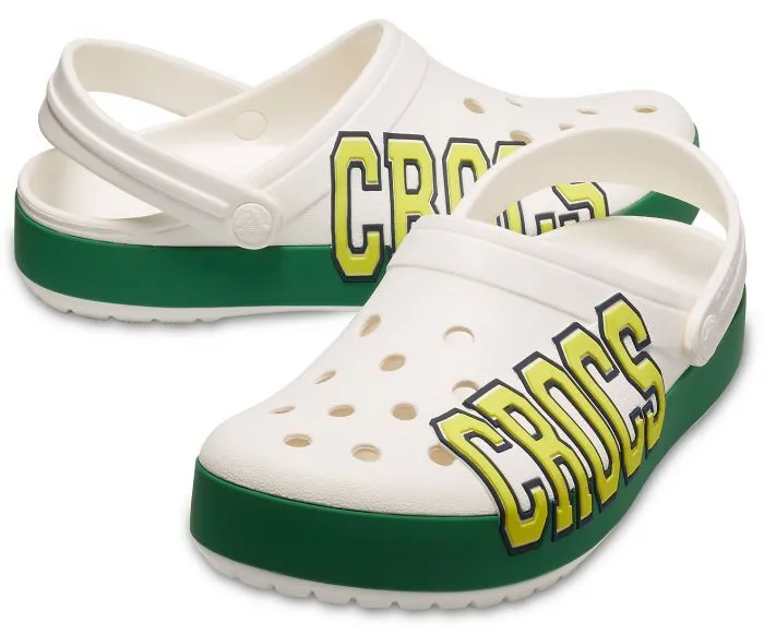 Crocband Logo White/Kelly Green Unisex Clog-205568-10e