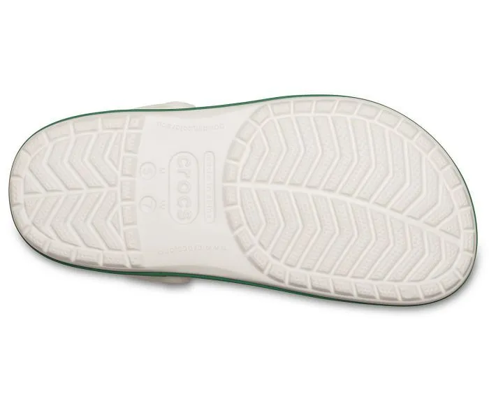 Crocband Logo White/Kelly Green Unisex Clog-205568-10e