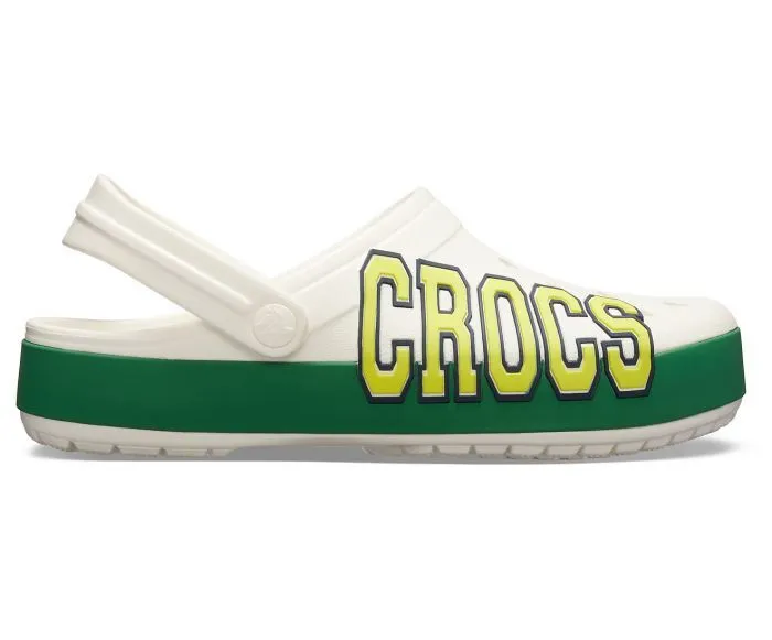 Crocband Logo White/Kelly Green Unisex Clog-205568-10e