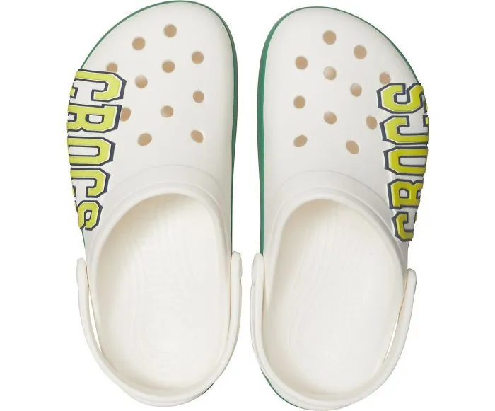 Crocband Logo White/Kelly Green Unisex Clog-205568-10e