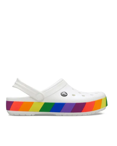 Crocband Rainbow Block White/Multi Unisex Clog-206361-94s