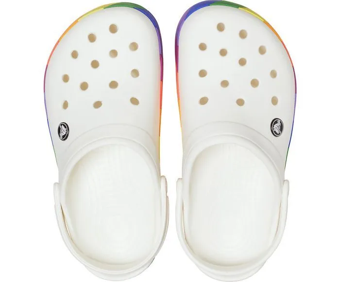 Crocband Rainbow Block White/Multi Unisex Clog-206361-94s