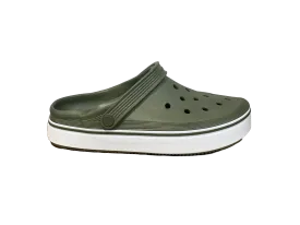 CROCS CROCBAND CLEAN CLOG VERT ET BLANC