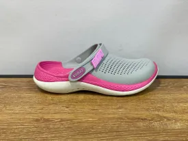 CROCS LITERIDE 360 CLOG gris et rose et blanc