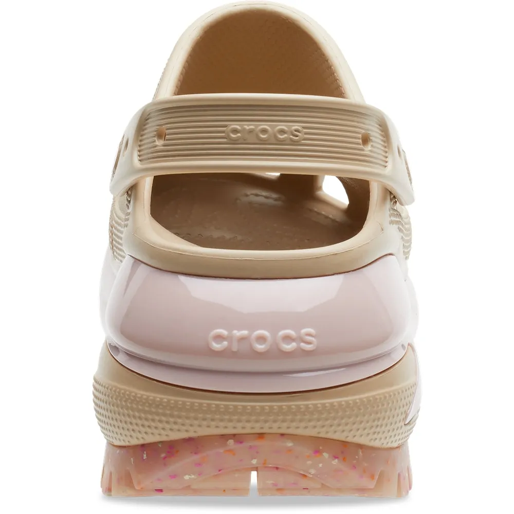 Crocs Mujer Classic Mega Crush Clog Zuecos Beige