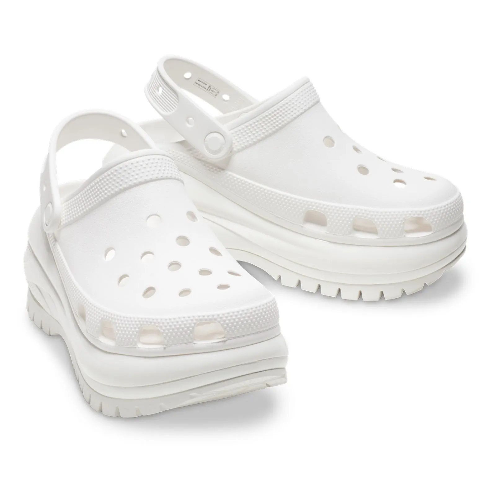 Crocs Mujer Classic Mega Crush Clog Zuecos Blanco