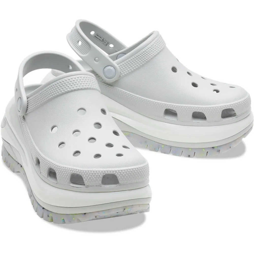 Crocs Mujer Classic Mega Crush Clog Zuecos Gris