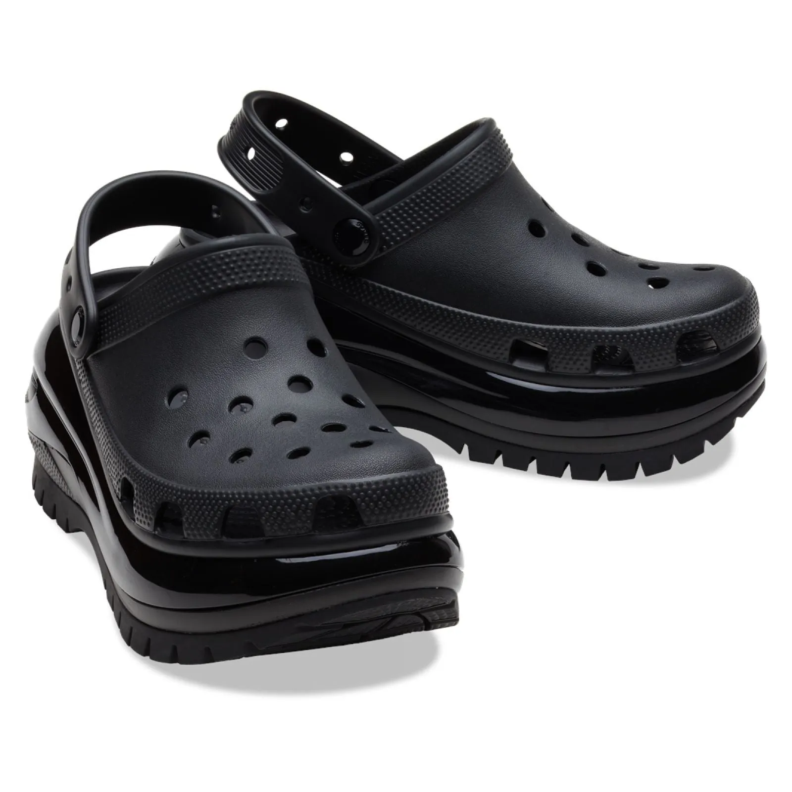 Crocs Mujer Classic Mega Crush Clog Zuecos Negro