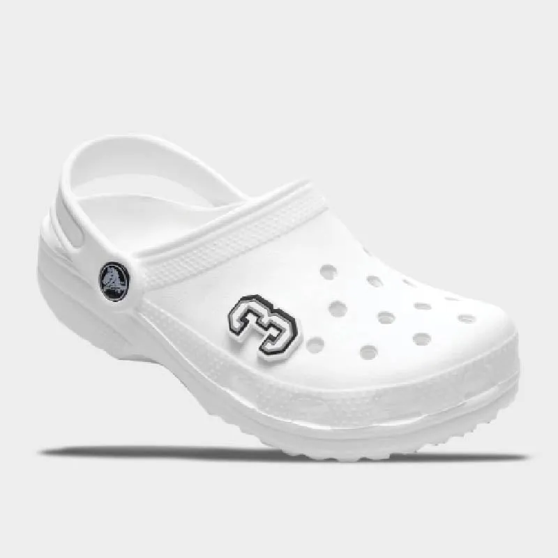 Crocs Unisex B&W Number 3 Jibbitz Black/White _ 172431 _ Black