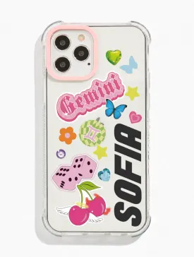 Customisable Clear Shock iPhone Case With Pink Camera Hole