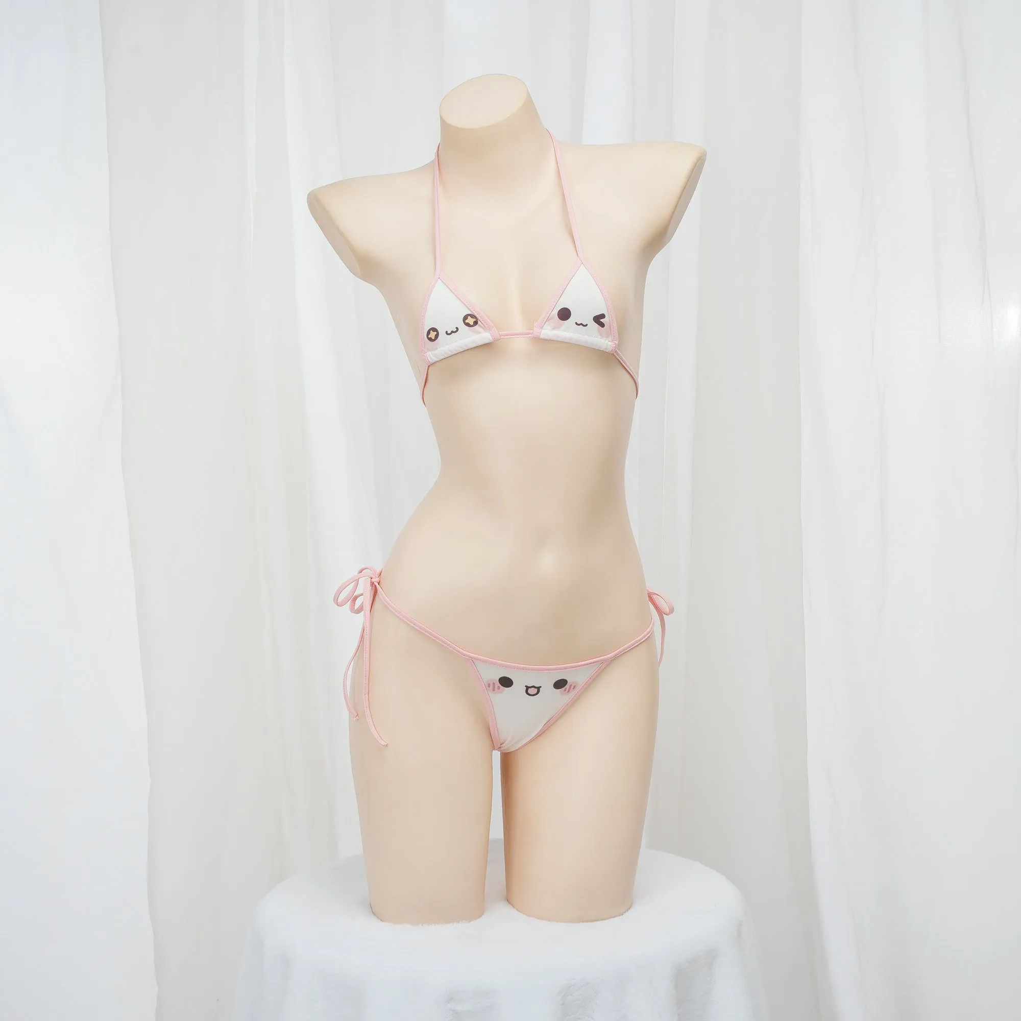 Cute Expression Print Bikini PA10139