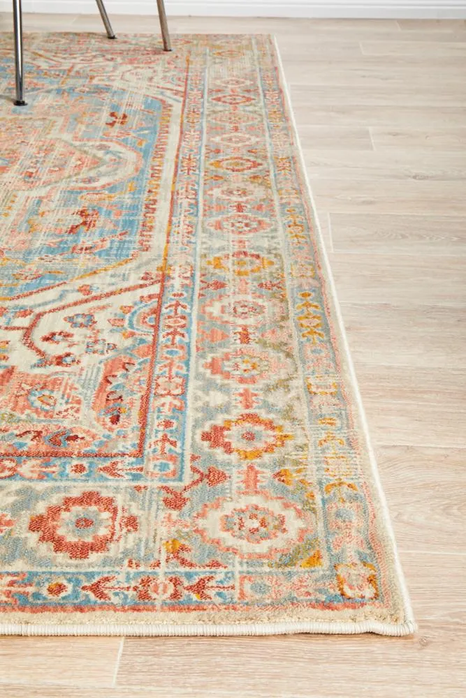 Damask Blue Rug