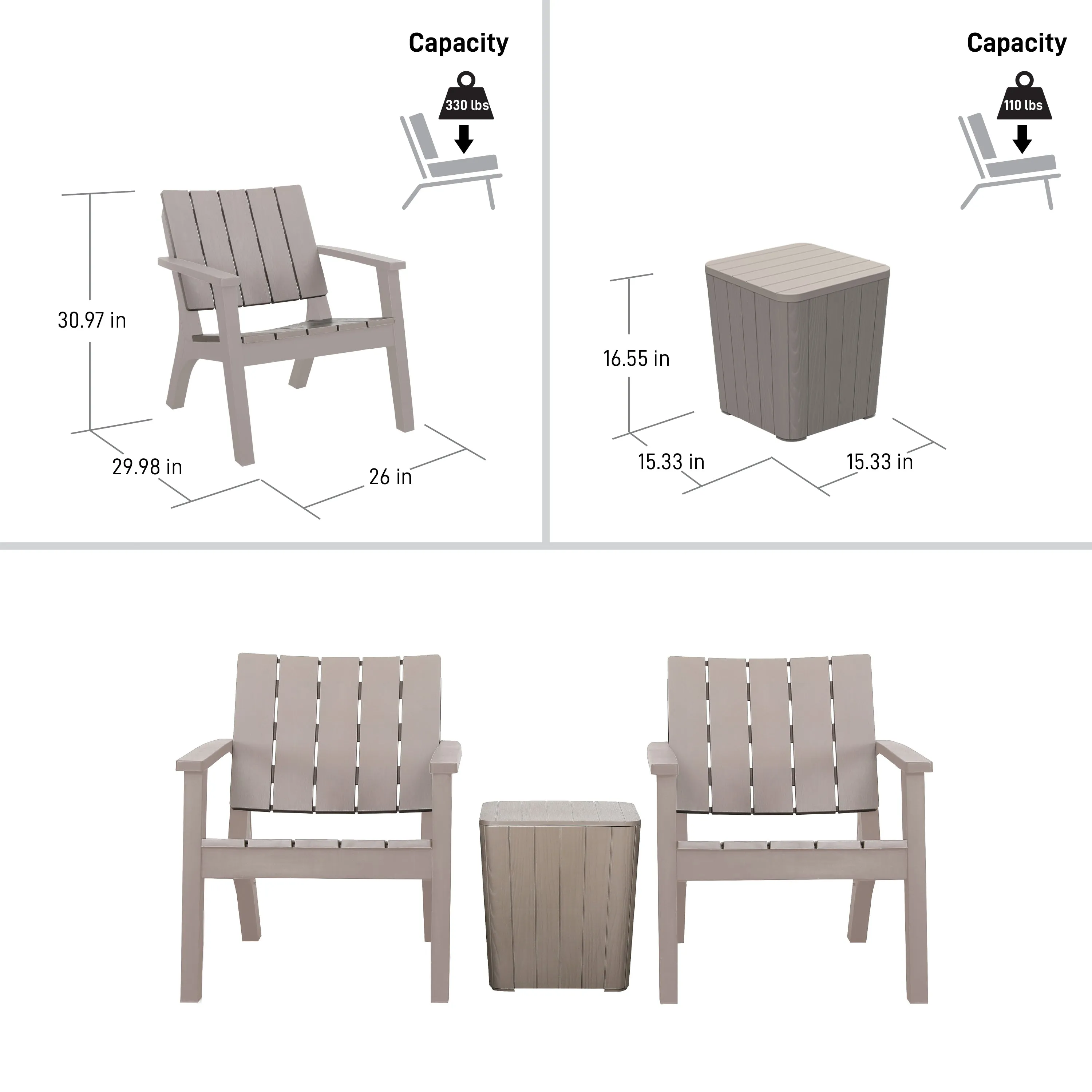 Enzo (3 Piece) Patio Seating Set