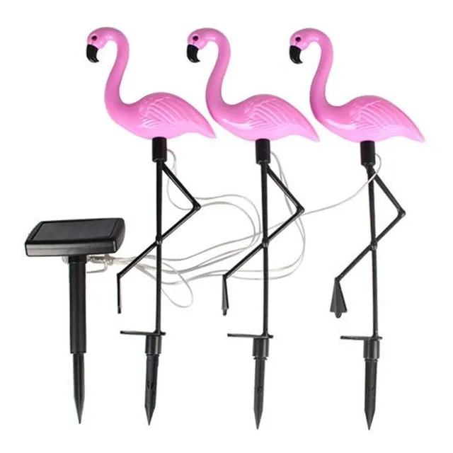 Flamingo Lawn Solar Lamp, Solar Garden Light Solar Yard Lights Waterproof Led Light Outdoor Solar Light for Garden Decorative