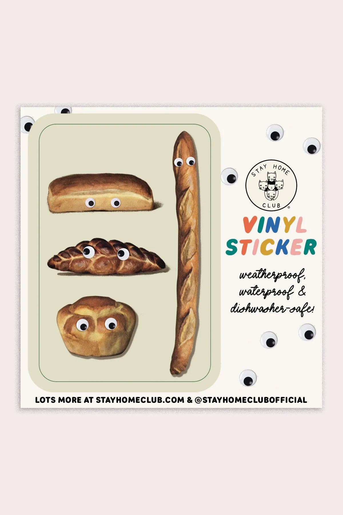 Googly Bread Vinyl Sticker