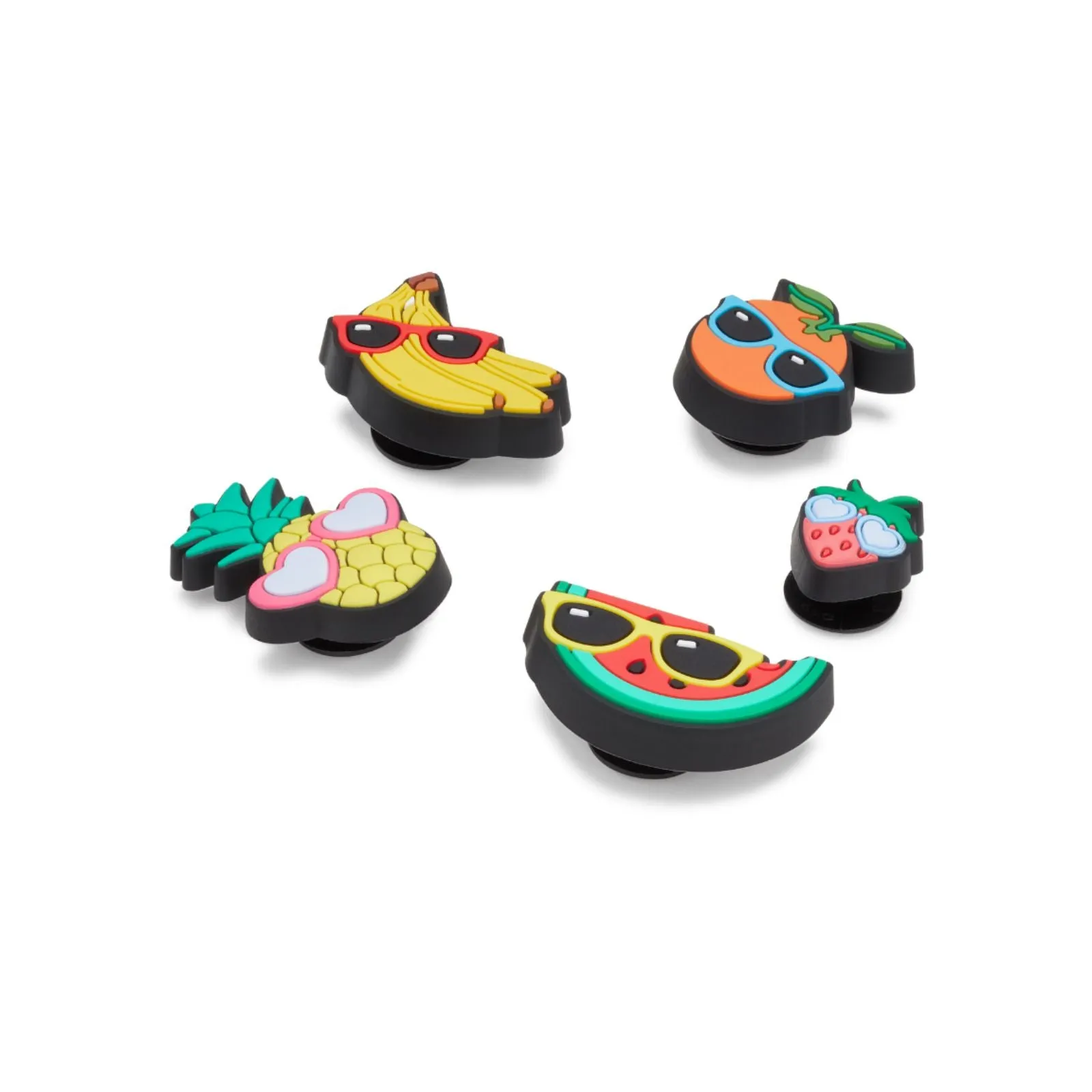 Jibbitz-10011409 Cute Fruit With Sunnies 5 Pack Unisex Adult