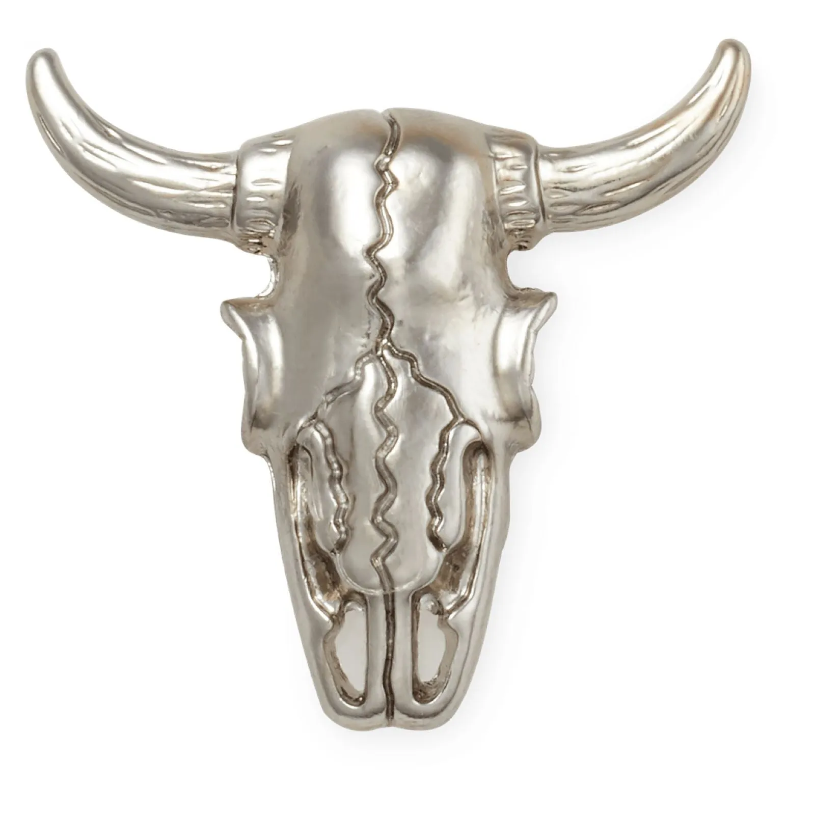 Jibbitz Unisex Silver Cow Skull Joyería