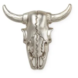 Jibbitz Unisex Silver Cow Skull Joyería