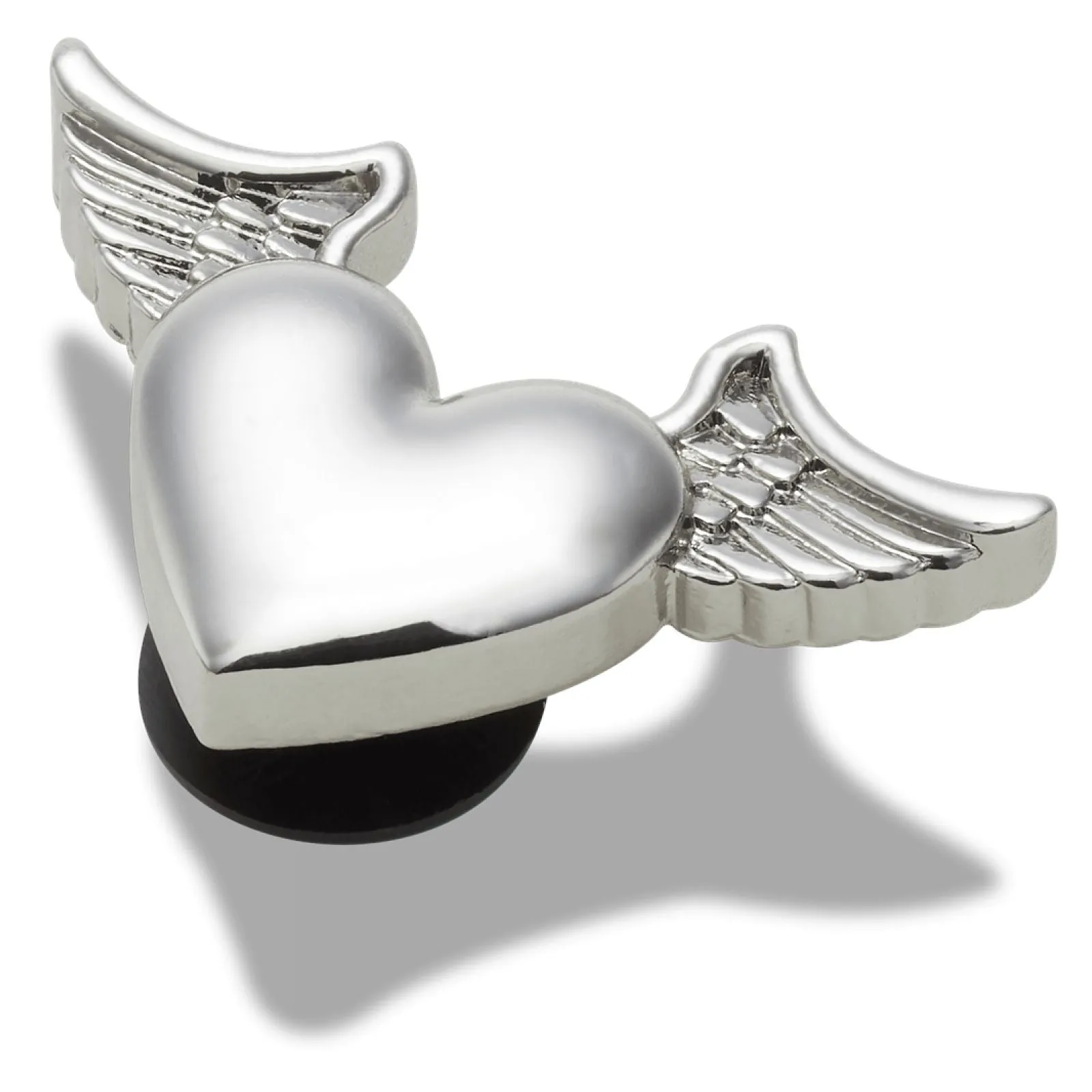 Jibbitz Unisex Silver Metal Heart And Wings Joyería