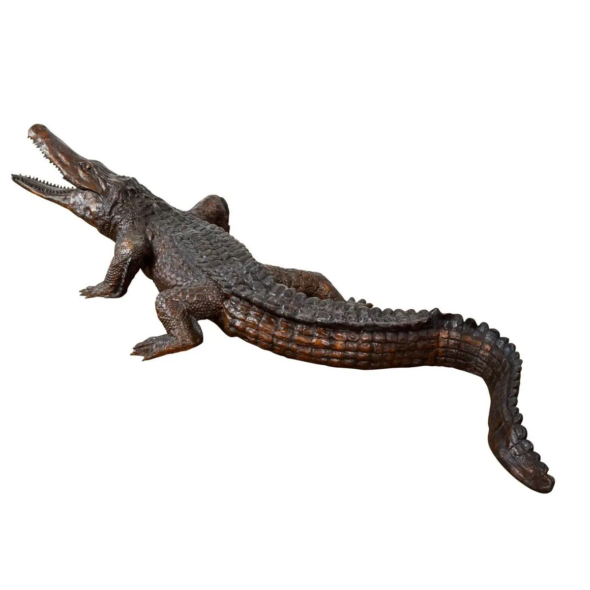 Life-size Bronze Alligator Statue