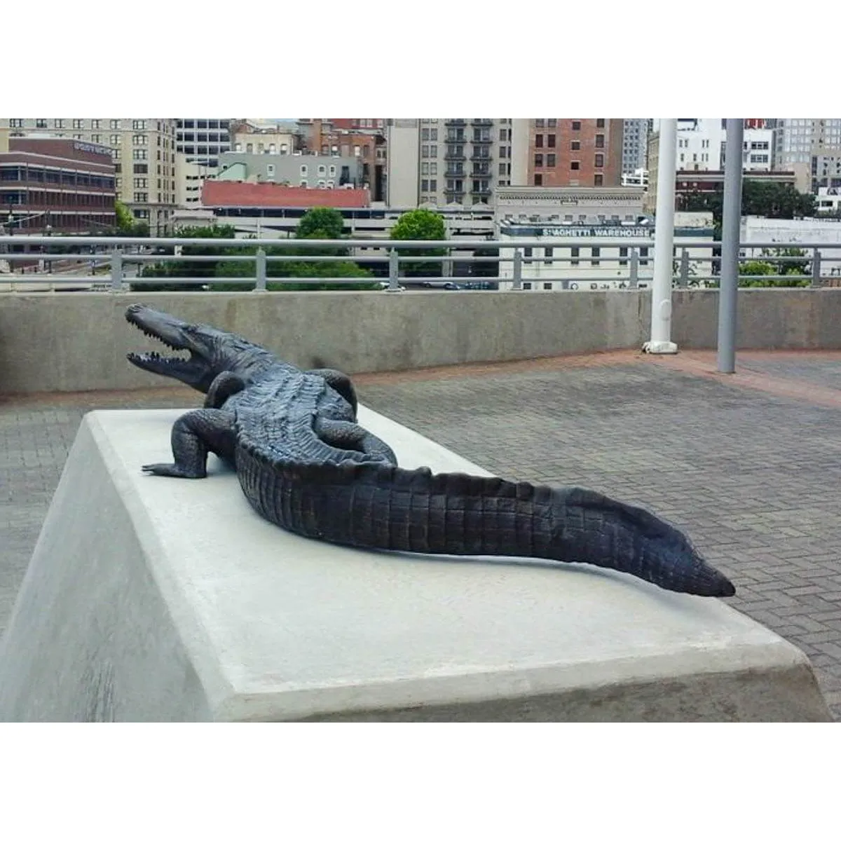 Life-size Bronze Alligator Statue