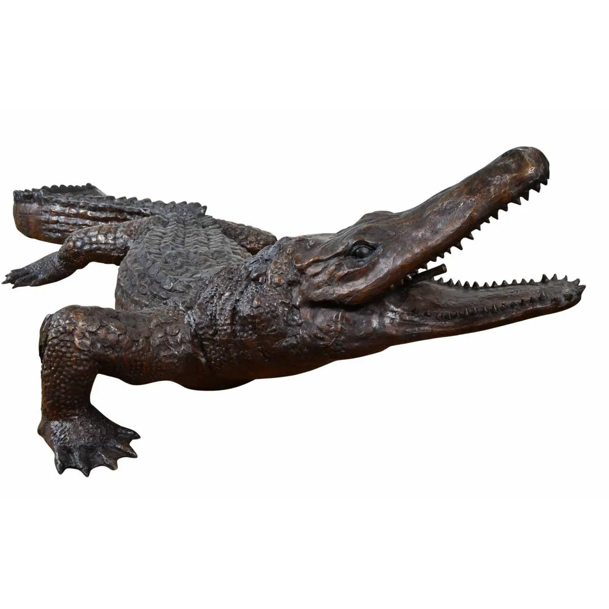 Life-size Bronze Alligator Statue